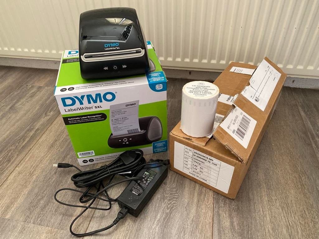 Dymo LabelWriter 5XL Labelprinter met labels, Computers en Software, Labelprinters, Zo goed als nieuw, Etiket, Ophalen