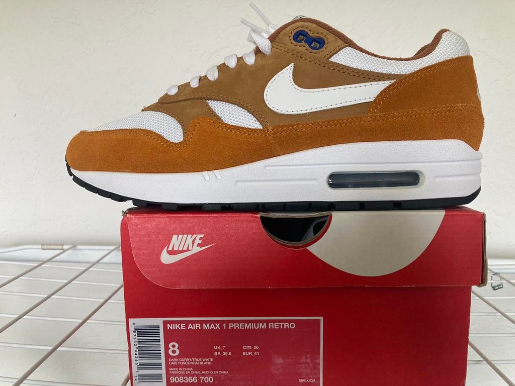 Nike air max 1 premium curry 41, Ophalen of Verzenden, Nieuw, Overige kleuren