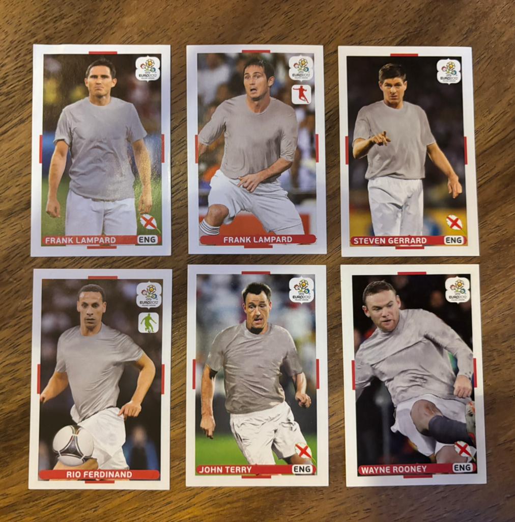 Panini Euro 2012 Engelse Spelers Voetbalplaatjes, Ophalen of Verzenden, Gebruikt, Buitenlandse clubs, Poster, Plaatje of Sticker