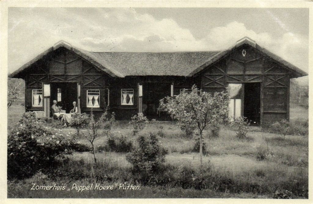 Zomerhuis Peppel Hoeve Putten. - volk - 1937 gelopen, Verzenden, 1920 tot 1940, Gelopen, Gelderland