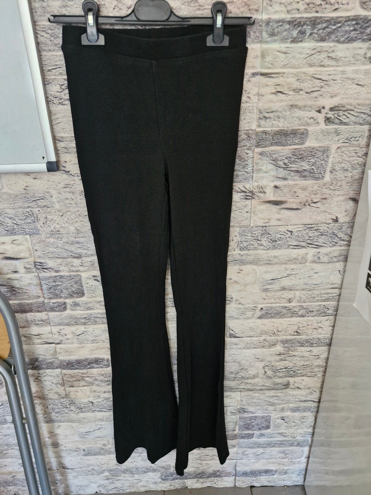 Geribbelde legging broek maat s, Maat 38/40 (M), Primark, Zwart, Onbekend