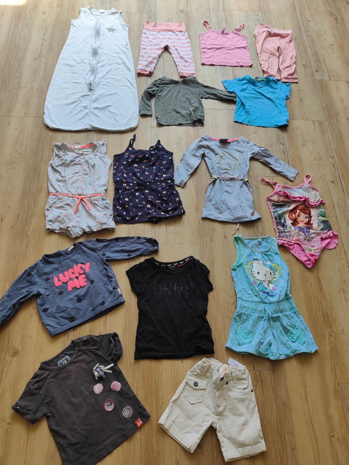 15-delig zomer kledingpakket meisje maat 86 92 badpak, Nacht- of Onderkleding, Gebruikt, Meisje, DKNY, Hema