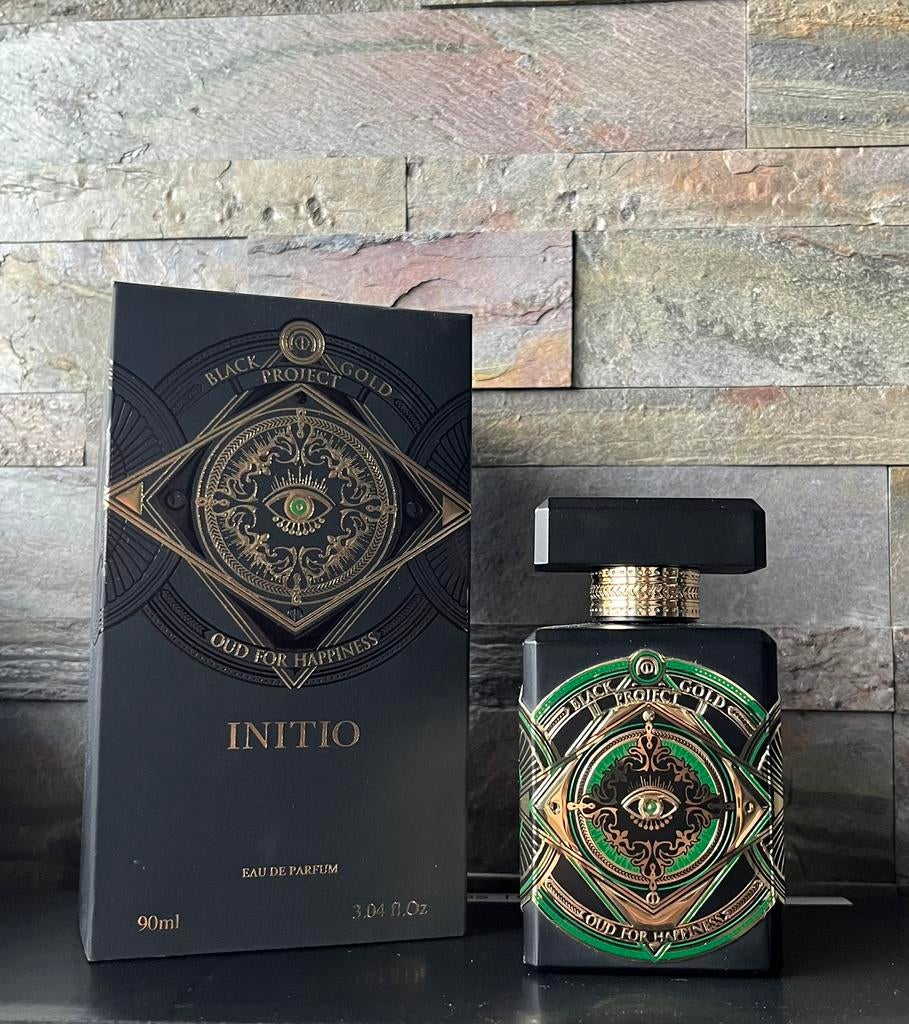 Lege parfumfles Initio Oud For Happiness, Ophalen of Verzenden, Zo goed als nieuw