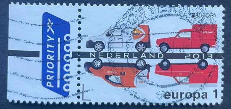 2013 Eurpoazegels postauto’s nvph 3055/tab Modern, Ophalen of Verzenden, Na 1940, Gestempeld