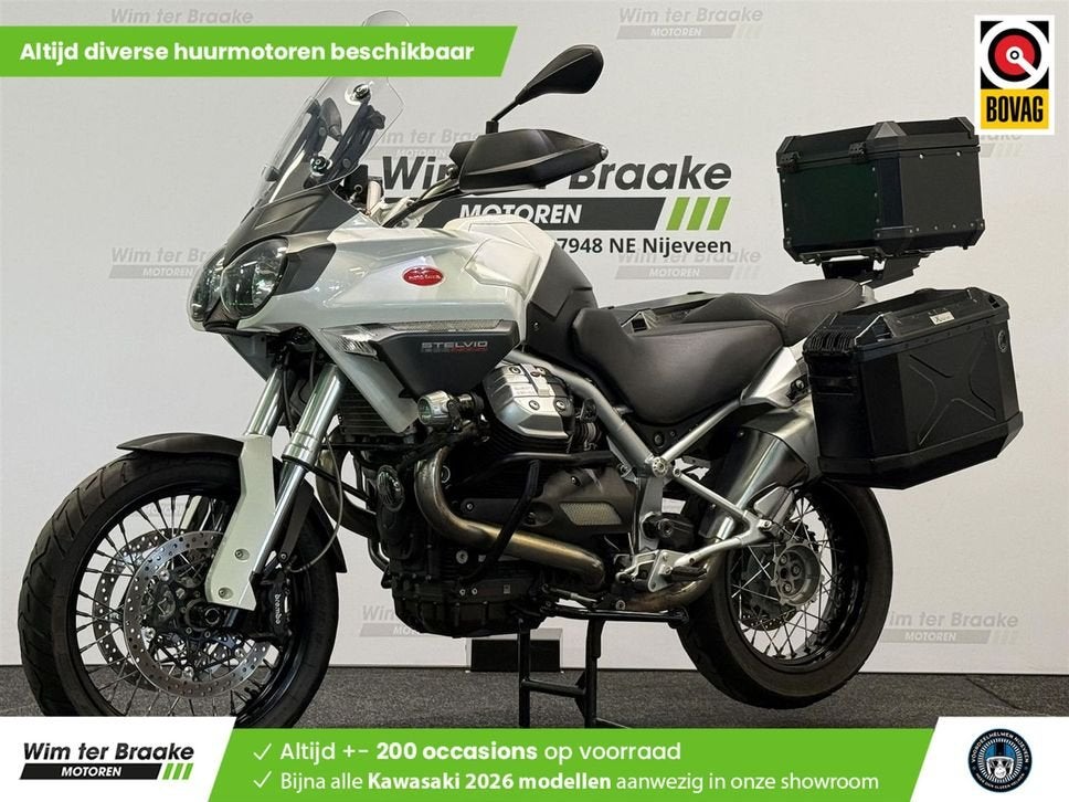 Moto Guzzi Stelvio ABS (bj 2010) 55.984 km, 2 cilinders, Motorrijbewijs A, Bedrijf, Meer dan 35 kW