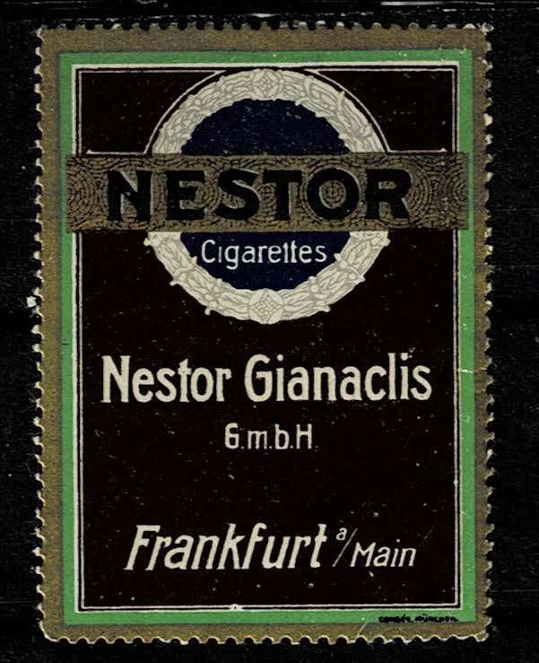 sluitzegel Duitsland NESTOR CIGARETTES, Ophalen of Verzenden, Overige thema's