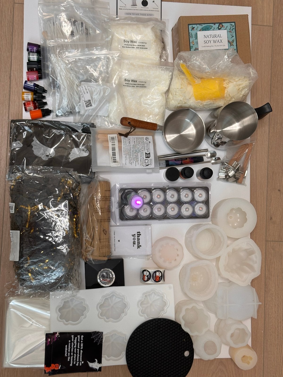 Halloween Kaarsen Maakset - Compleet Pakket, Overige thema's, Nieuw, Meerkleurig, Ophalen of Verzenden