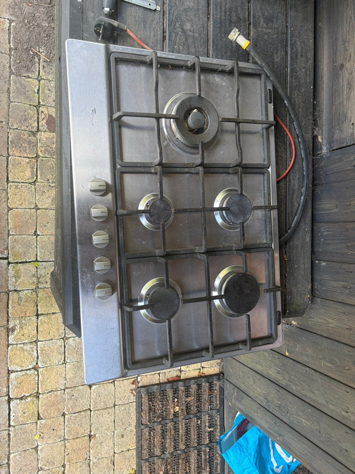 Whirlpool gaskookplaat, Witgoed en Apparatuur, Kookplaten, Ophalen, Gebruikt, Inbouw, Gas