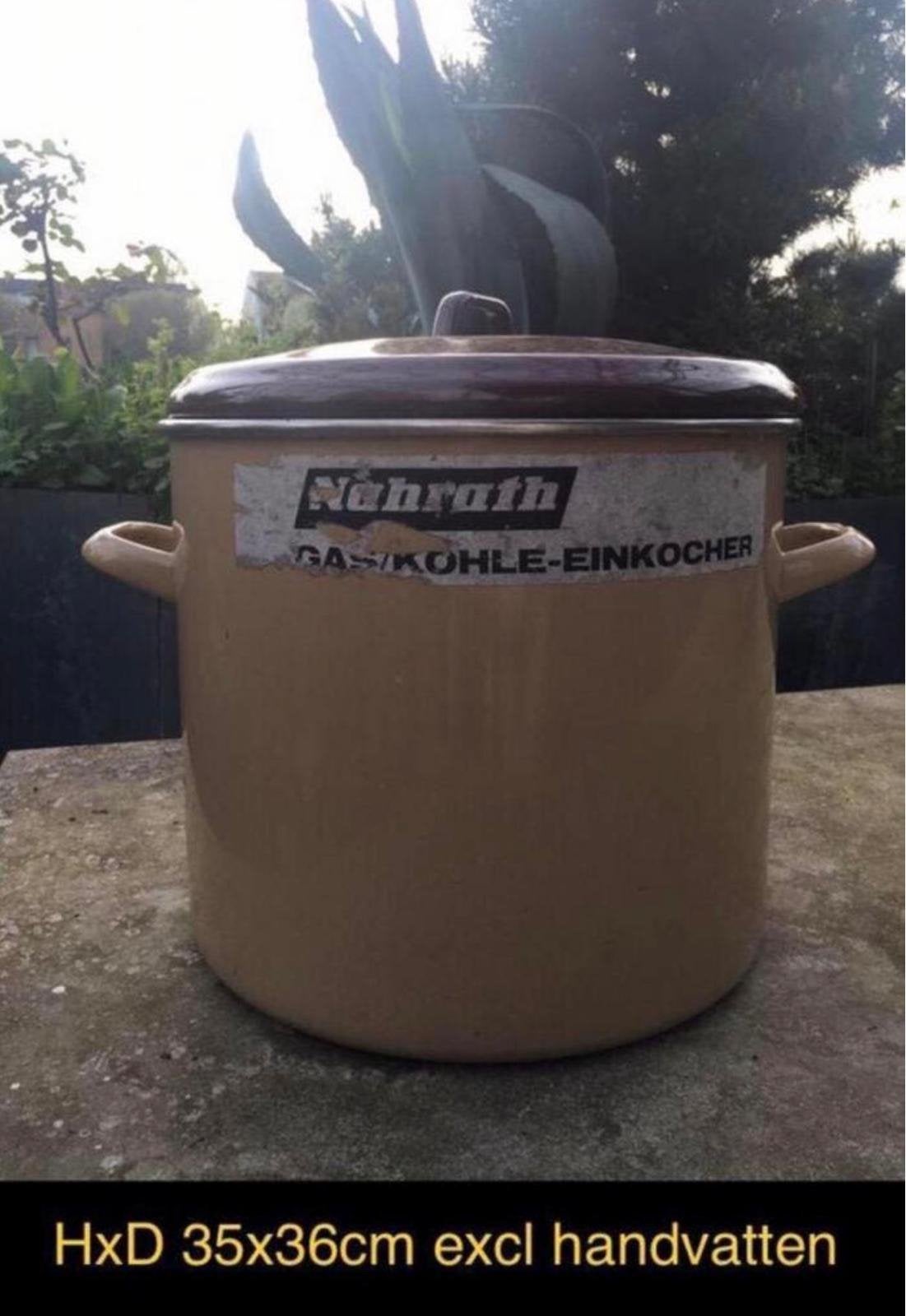 Vintage Nahroth Gas/Kohle-Einkocher -35x36cm, Overige typen, Ophalen of Verzenden, Gebruikt, Overige materialen
