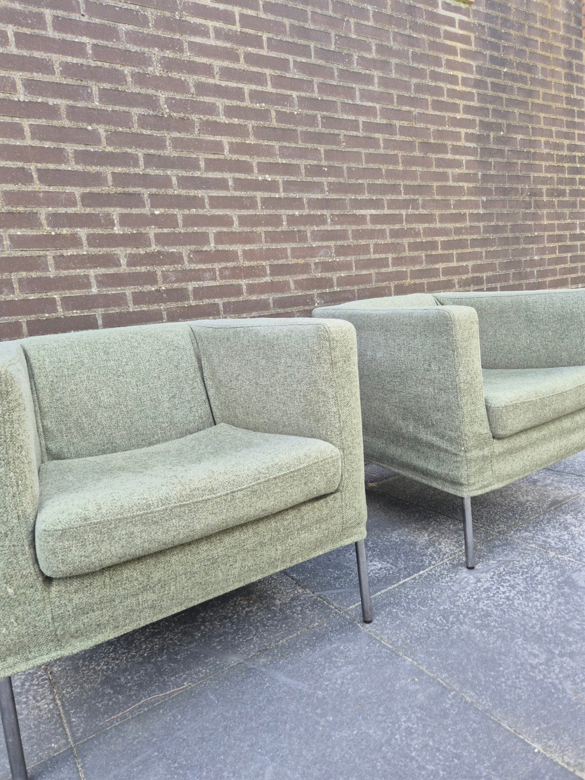 2 IKEA KLAPPSTA fauteuils met hoezen, Ophalen, Gebruikt, Twee