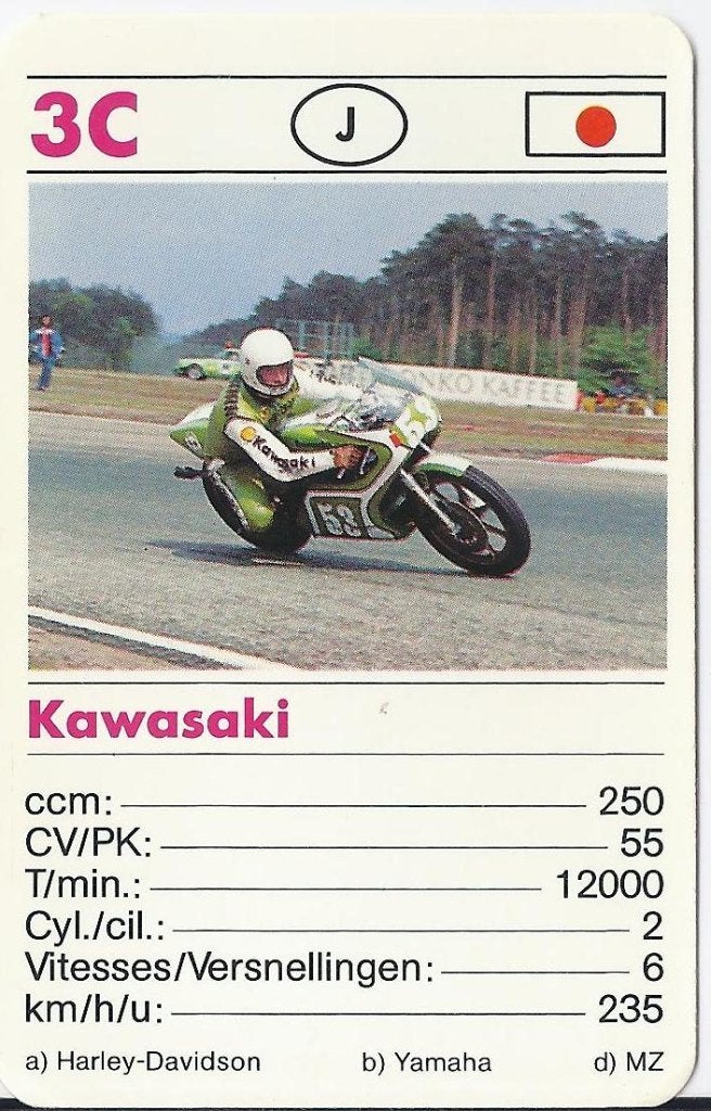 Kw3705 motorkaartje kawasaki ( 3c ) -, Ophalen of Verzenden, Zo goed als nieuw, Motoren