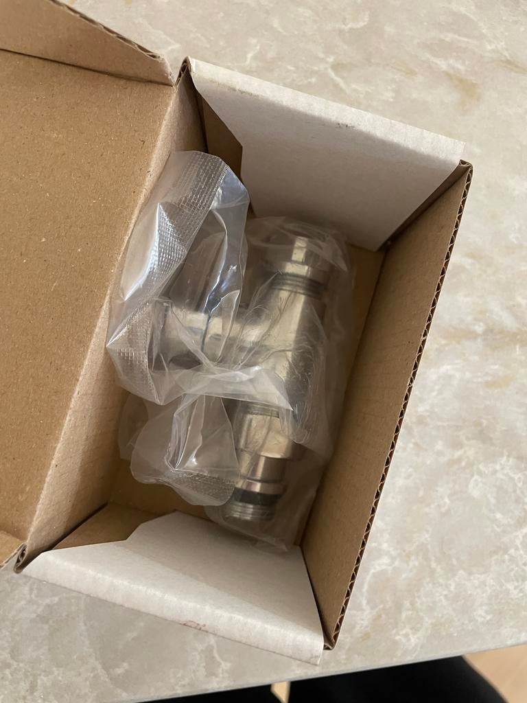 Luxe Regel-T 1/2" x 15mm knel recht model chroom hoogglans, Ophalen, Nieuw, Chroom, Overige typen