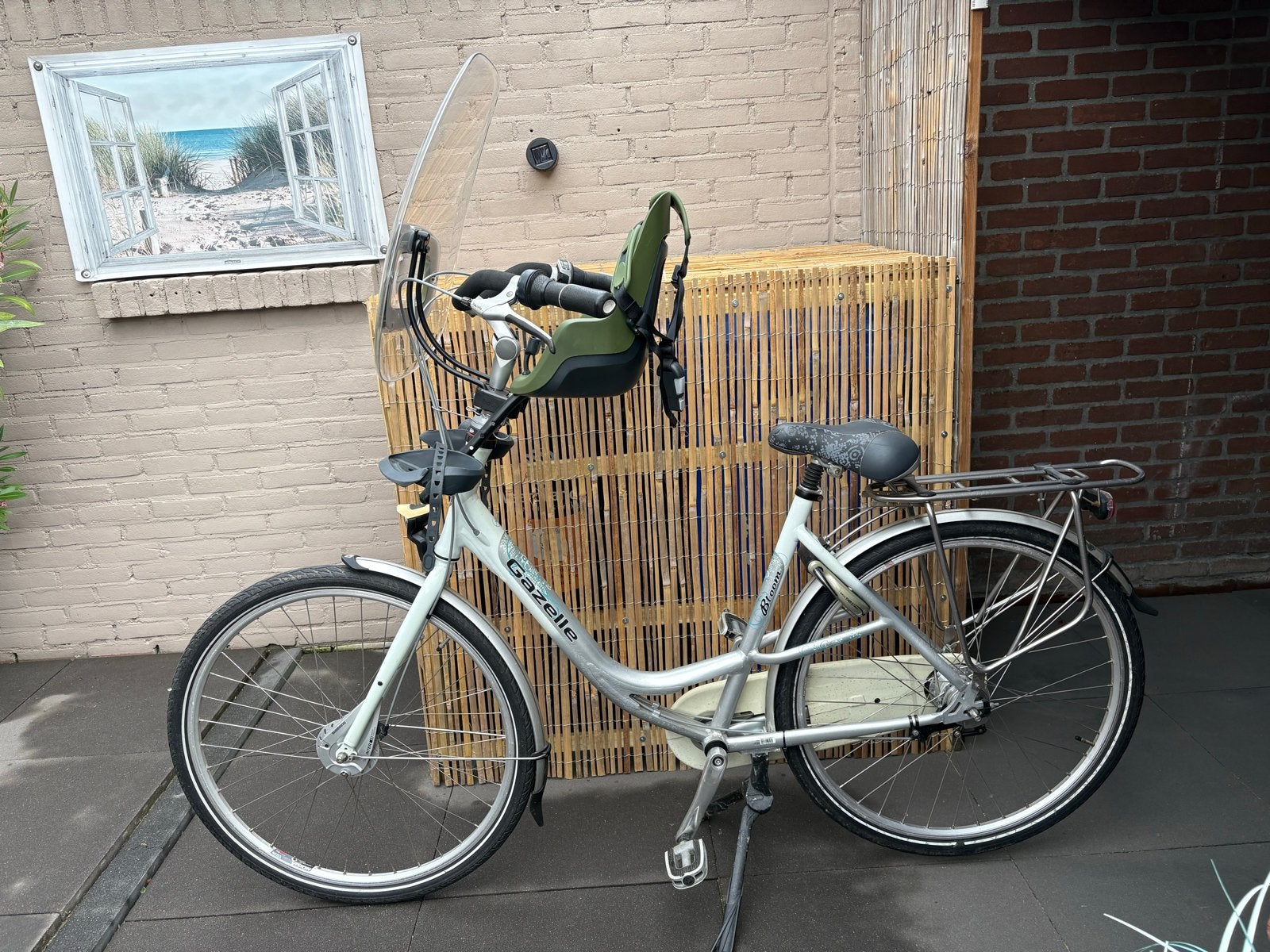 Gazelle Bloom mama fiets met kinderzitje en windscherm, Ophalen, Gebruikt, Versnellingen, 50 tot 53 cm