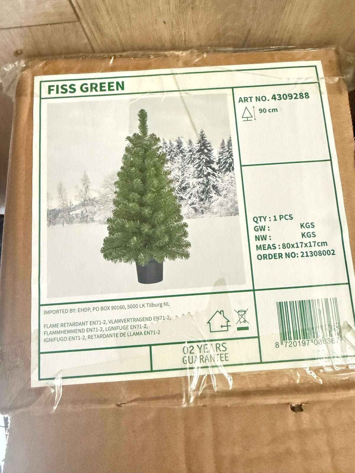 FISS GREEN kerstboom 90cm (intratuin), Diversen, Ophalen, Zo goed als nieuw