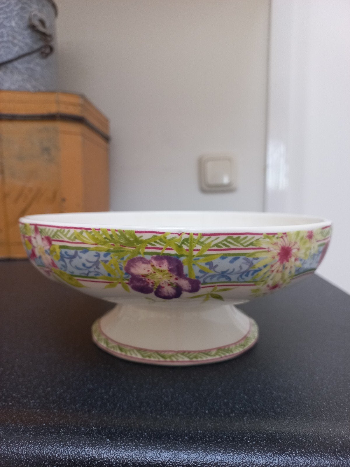 Gien Millefleurs, Ophalen of Verzenden, Overige stijlen, Glas, Schaal of Schalen