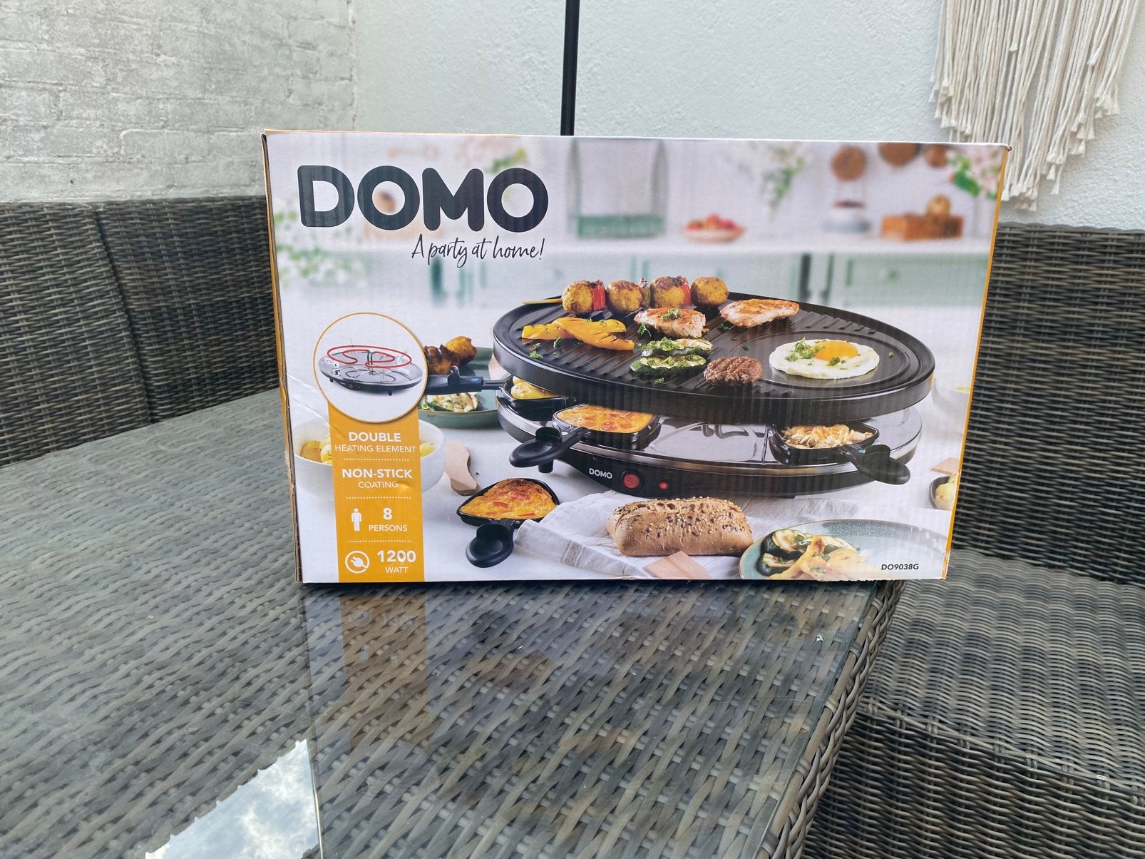 DOMO Gourmet- Raclette-grill - 8 personen, Ophalen, Nieuw, 8 personen of meer