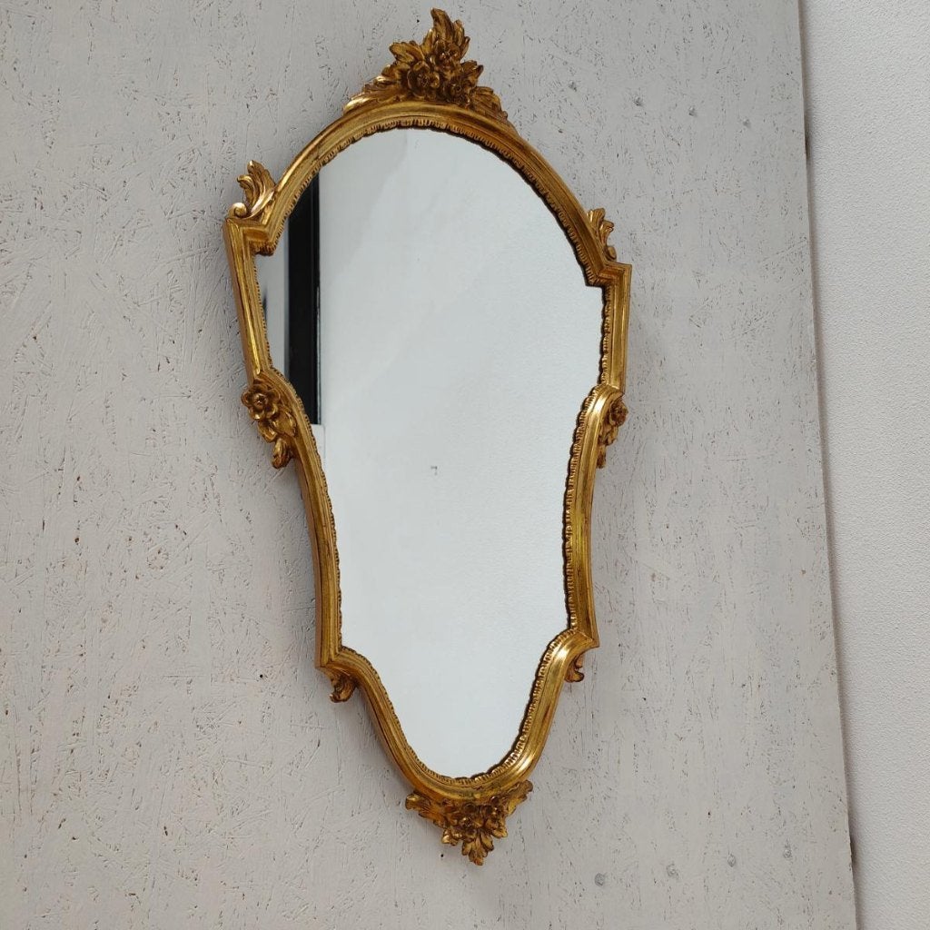 Vintage Hollywood Regency Barok Rococo Spiegel kuifspiegel 7, Info@flashbackfurniture.nl, Flashback Furniture, Ophalen of Verzenden