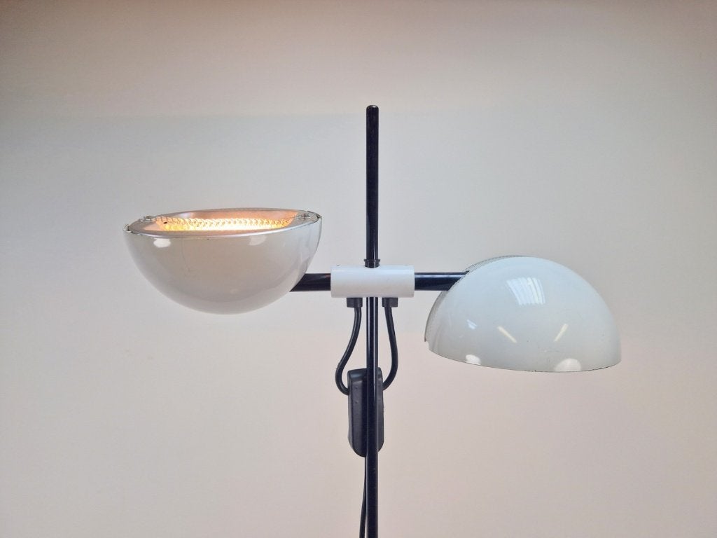 Vintage VALENTI Milano vloerlamp design ‘70 Italië wit, Gebruikt, Vintage, Overige fittingen, Ophalen of Verzenden