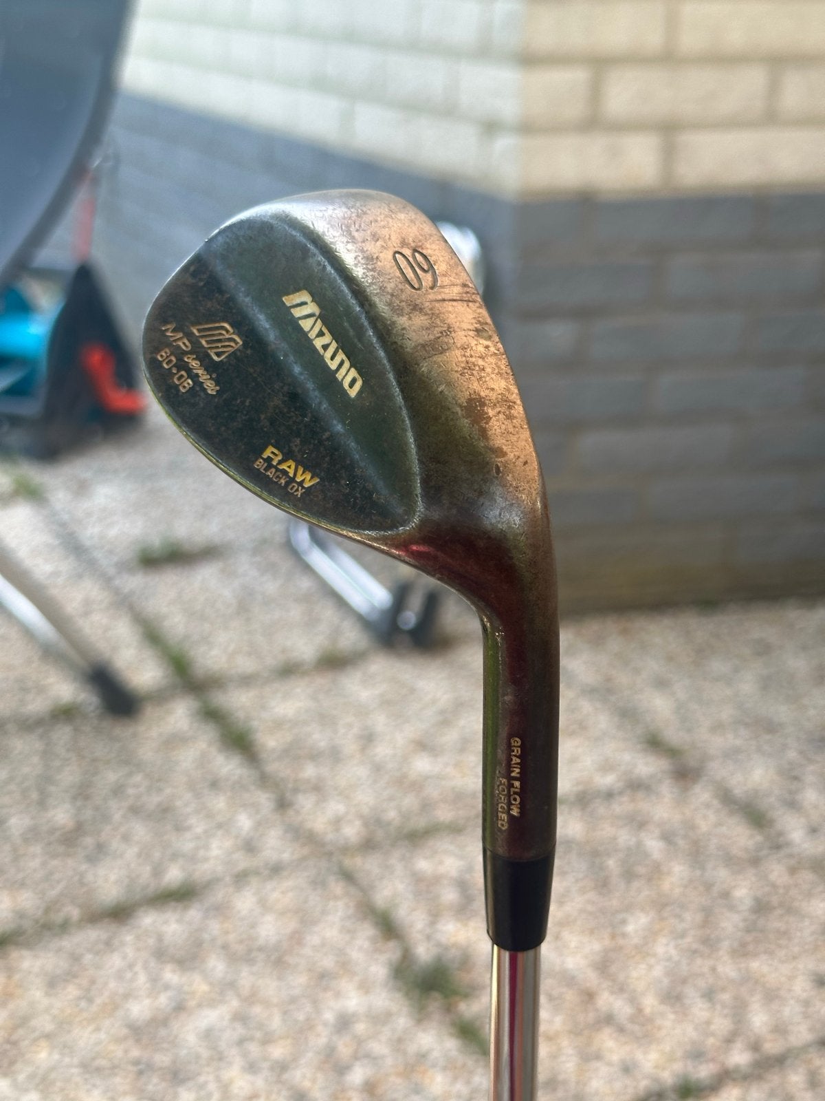 Mizuno MP Raw Black Ox 60 graden wedge, Ophalen of Verzenden, Gebruikt, Club, Mizuno