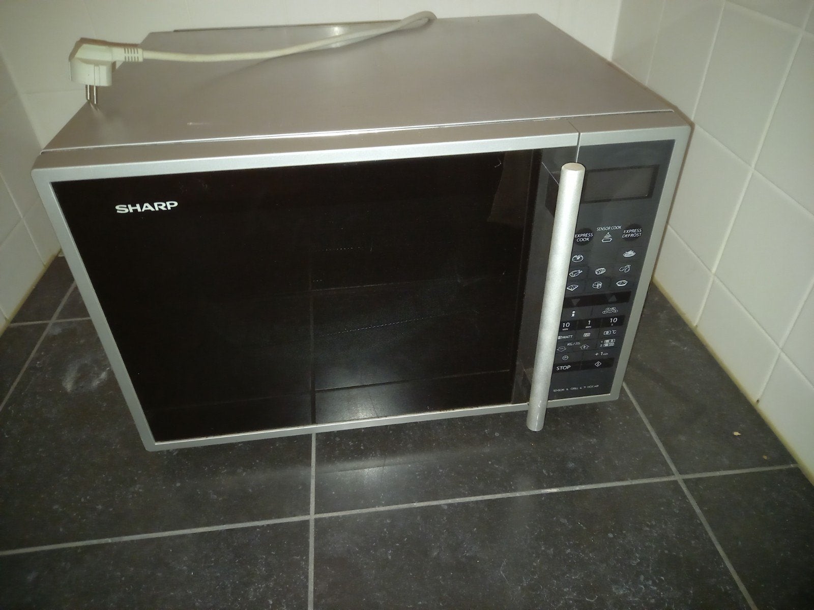 Sharp Combimagnetron - Zilverkleurig en Functioneel, Witgoed en Apparatuur, Magnetrons, Ophalen, Combimagnetron, Gebruikt, Hete lucht