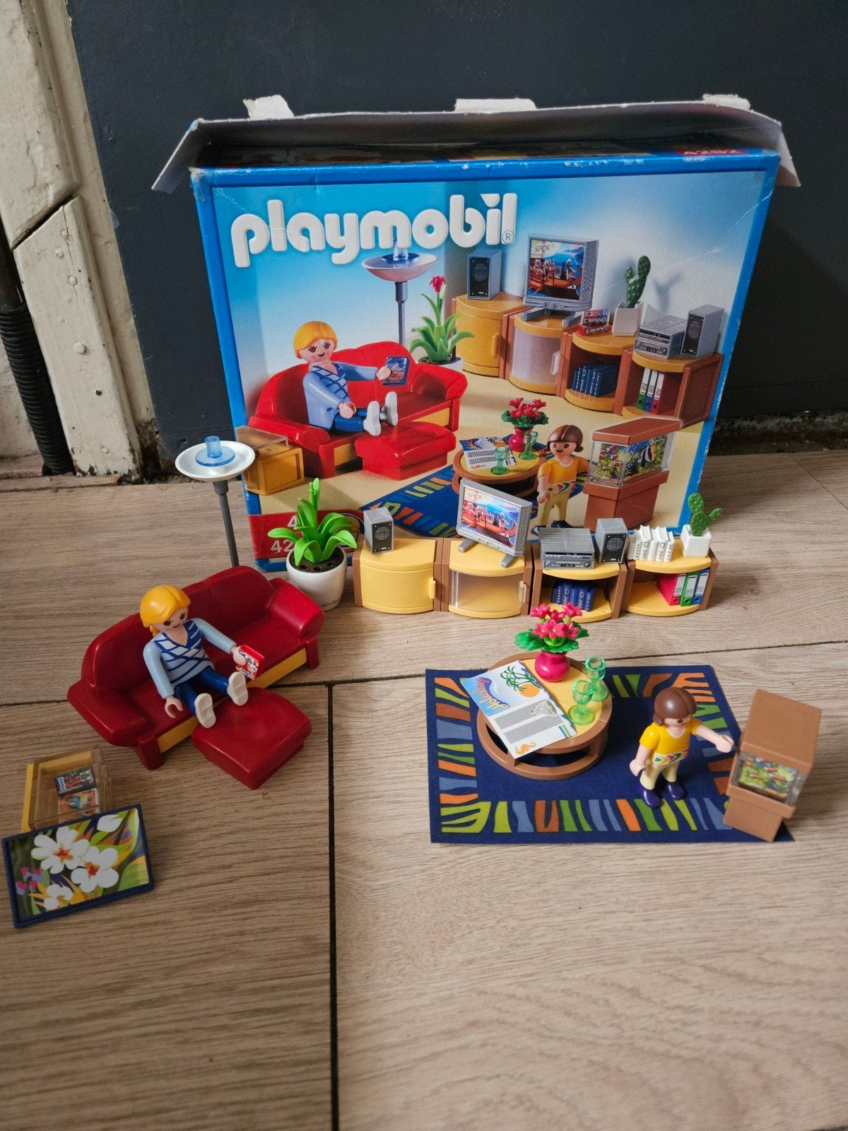 playmobil 4282 complete huiskamer met bank en kastjes, Kinderen en Baby's, Speelgoed | Playmobil, Complete set, Overige typen