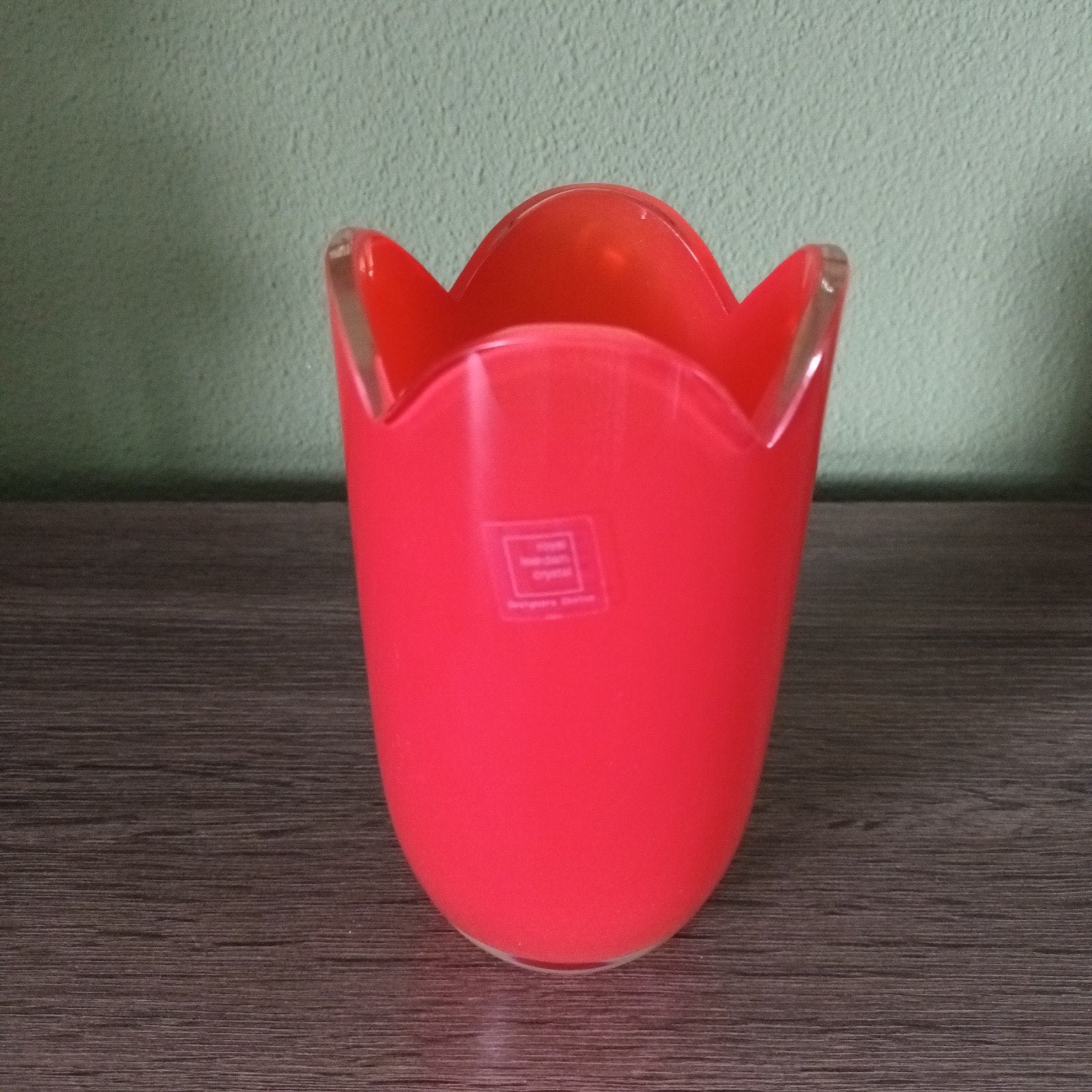 Royal Leerdam Crystal siem van der marel tulp Vaas Rood, Ophalen of Verzenden, Rood, Glas