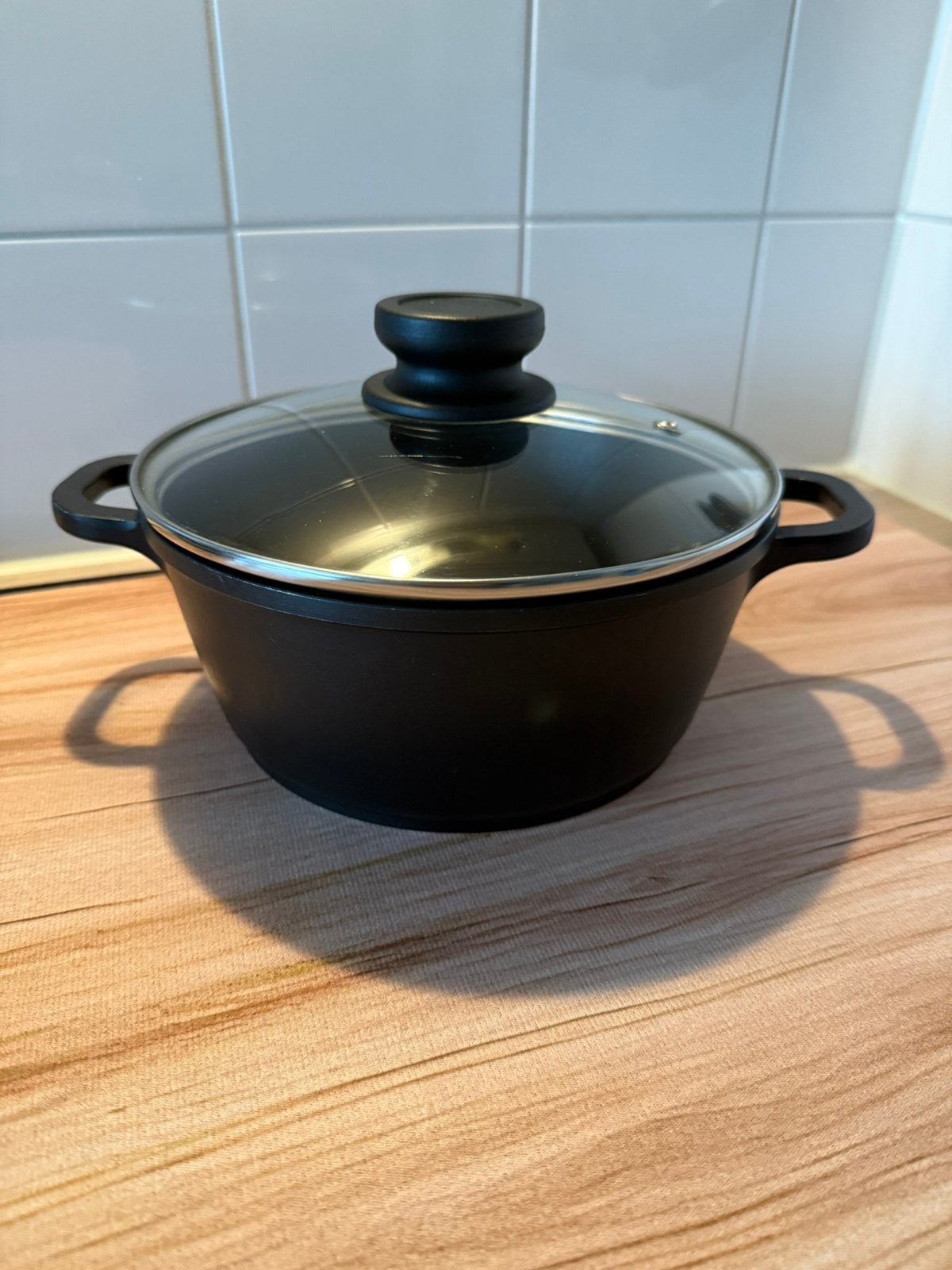Pan inductie, Huis en Inrichting, Keuken | Potten en Pannen, Braadpan, Ophalen of Verzenden, Zo goed als nieuw, Met handvatten