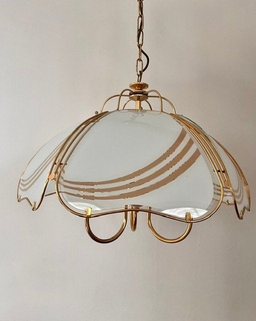 Vintage Hollywood Regency Hanglamp Herda, Ophalen of Verzenden, Zo goed als nieuw