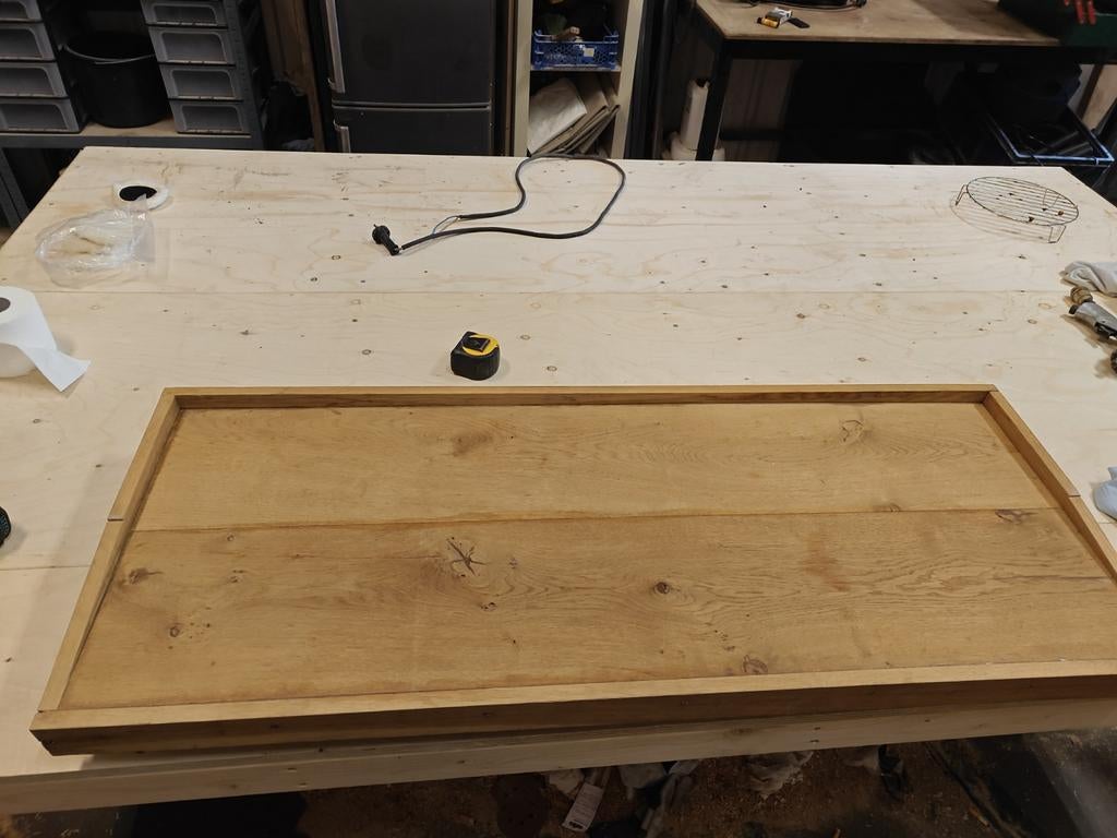 Eikenhouten balkon bar 116x45 cm, Ophalen, 100 tot 150 cm, Eikenhout, Minder dan 50 cm