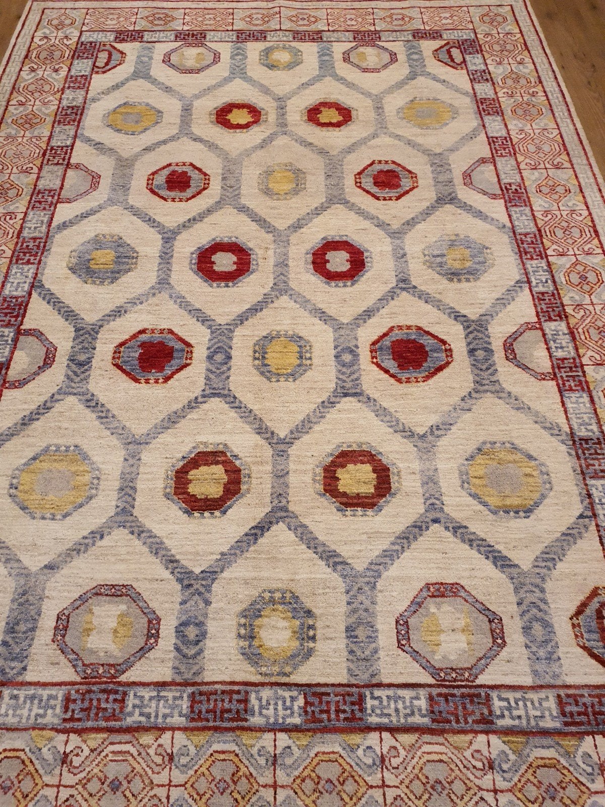 Handgeknoopt oosters tapijt ziegler modern 286x197, Info@SlatsAntiek.nl, Geel, Perzisch, 150 tot 200 cm