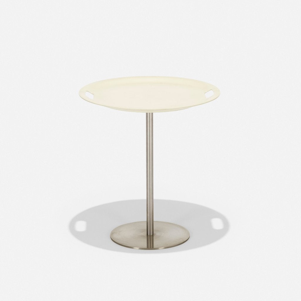 Alessi Op-La Yellow (1998) dienbladtafel, Minder dan 45 cm, Minder dan 55 cm, Gebruikt, Metaal of Aluminium
