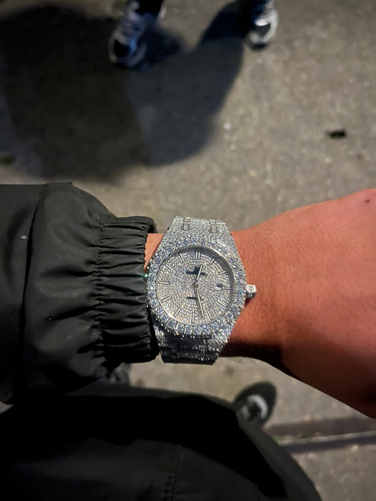 moisanite watch VVS, Ophalen of Verzenden, Zo goed als nieuw, Staal, Overige merken