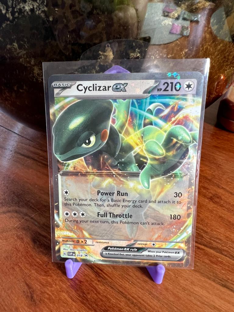 Pokémon Cyclizar EX 018 Black Star Promo, Ophalen of Verzenden, Zo goed als nieuw, Losse kaart, Foil