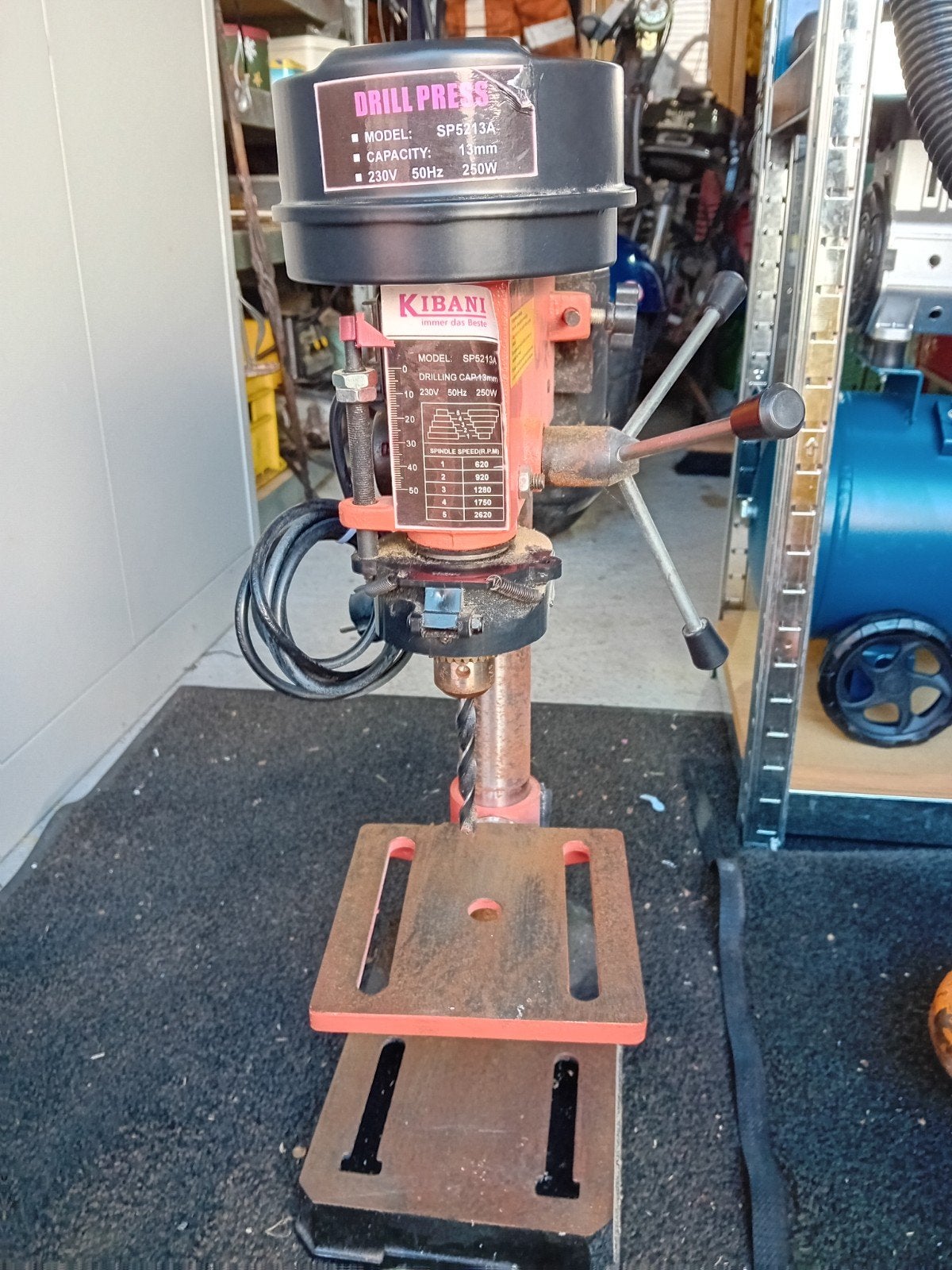 Kibani Kolomboormachine 13mm - Krachtige Boorpers 250W, Doe-het-zelf en Verbouw, Ophalen