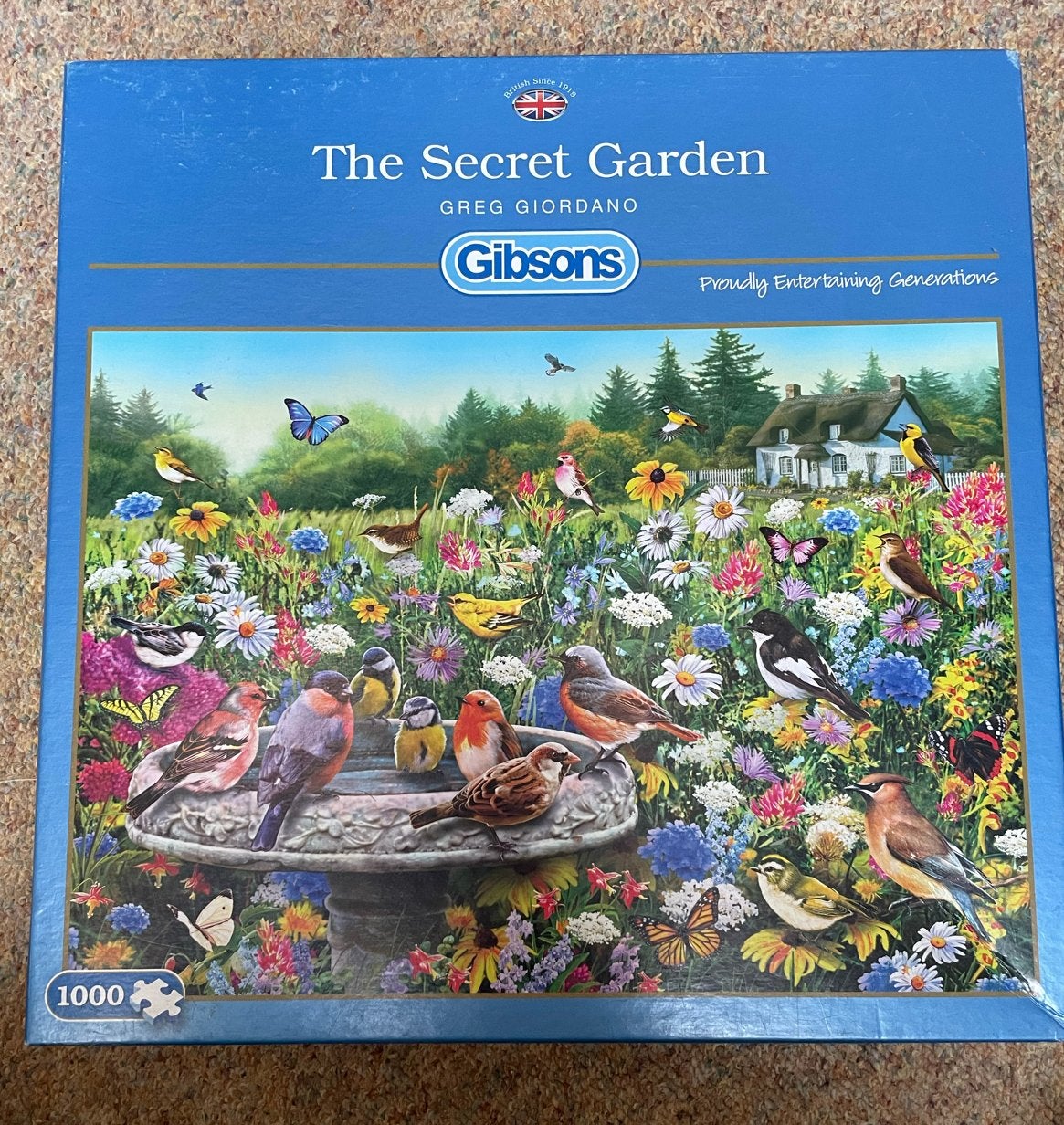 GIBSONS Legpuzzel 'The Secret Garden' 1000 stukjes, Ophalen of Verzenden, 500 t/m 1500 stukjes, Zo goed als nieuw, Legpuzzel