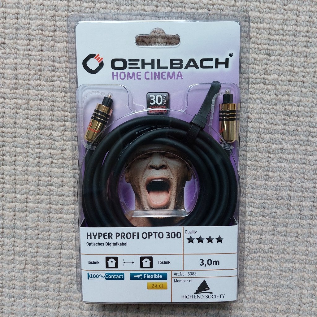 OEHLBACH Hyper Profi Opto 2 Toslinks Optische Digitale kabel, Ophalen of Verzenden, Nieuw, 2 tot 5 meter, Optische kabel
