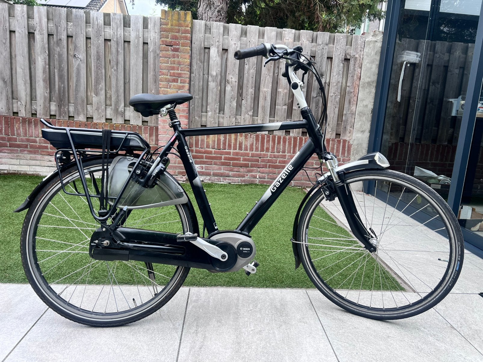 Zeer Nette GAZELLE ORANGE ELEKTRISCHE HERENFIETS, Fietsen en Brommers, Elektrische fietsen, 55 tot 59 cm, Ophalen, Zo goed als nieuw