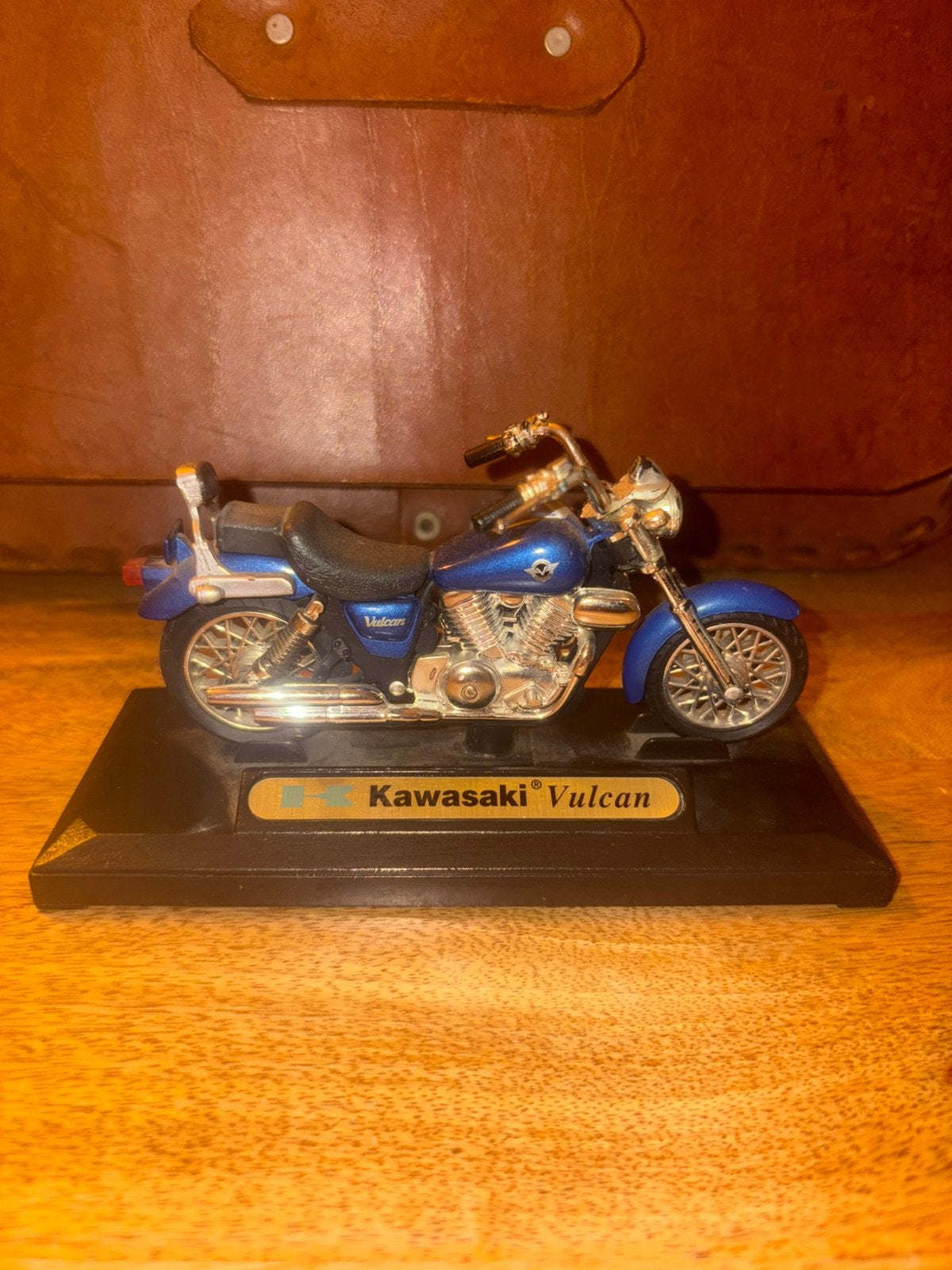 Maisto / Motormax Kawasaki Vulcan schaalmodel 1:18 – Blauw, Ophalen of Verzenden, Zo goed als nieuw