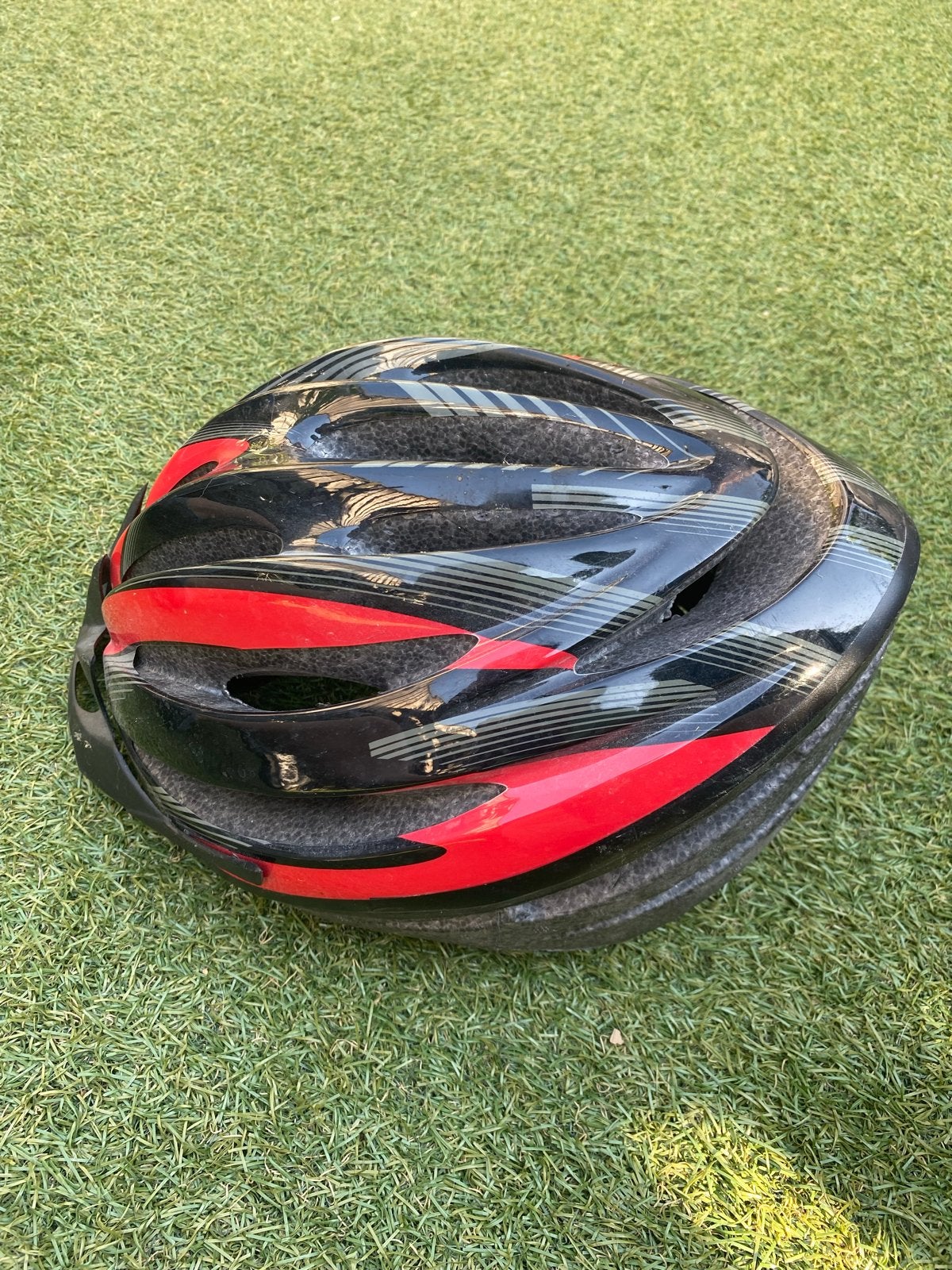 Fietshelm - Zwart/Rood - Maat M, Fietsen en Brommers, Ophalen, Gebruikt, M, Heer of Dame