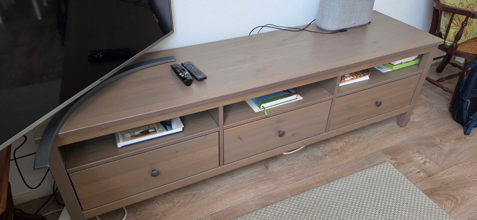 IKEA TV-meubel met lades en open vakken, Huis en Inrichting, Kasten | Televisiemeubels, Ophalen, Modern, Scandinavisch, 150 tot 200 cm