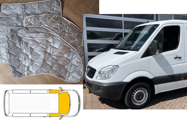 Raamisolatie Mercedes Sprinter 2006-2017 Grijs 3 Delig, Caravans en Kamperen, Kampeeraccessoires, Nieuw, Ophalen of Verzenden