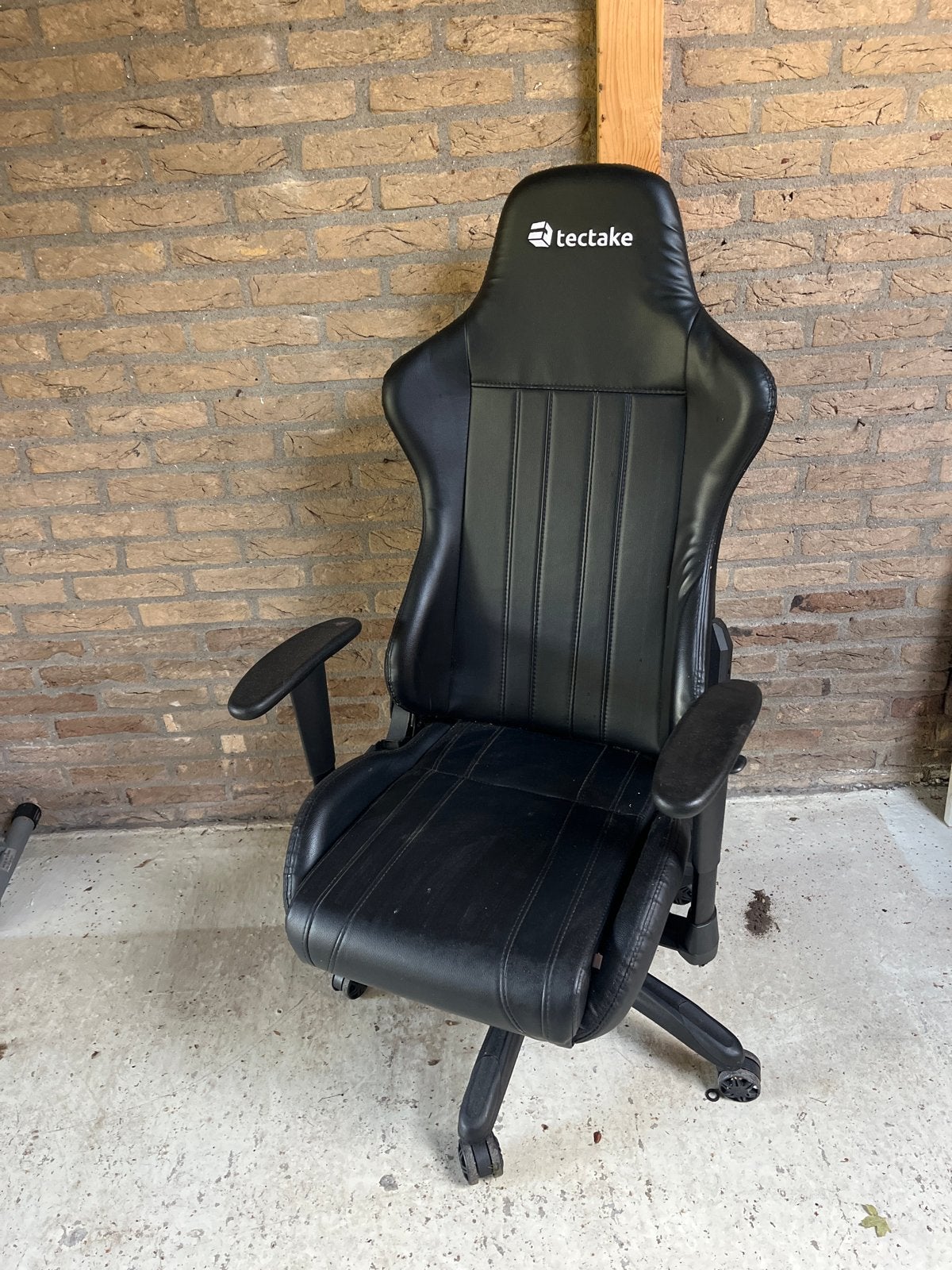Tectake Gaming Bureaustoel - Zwart, Ophalen, Gebruikt, Zwart, Gaming bureaustoel