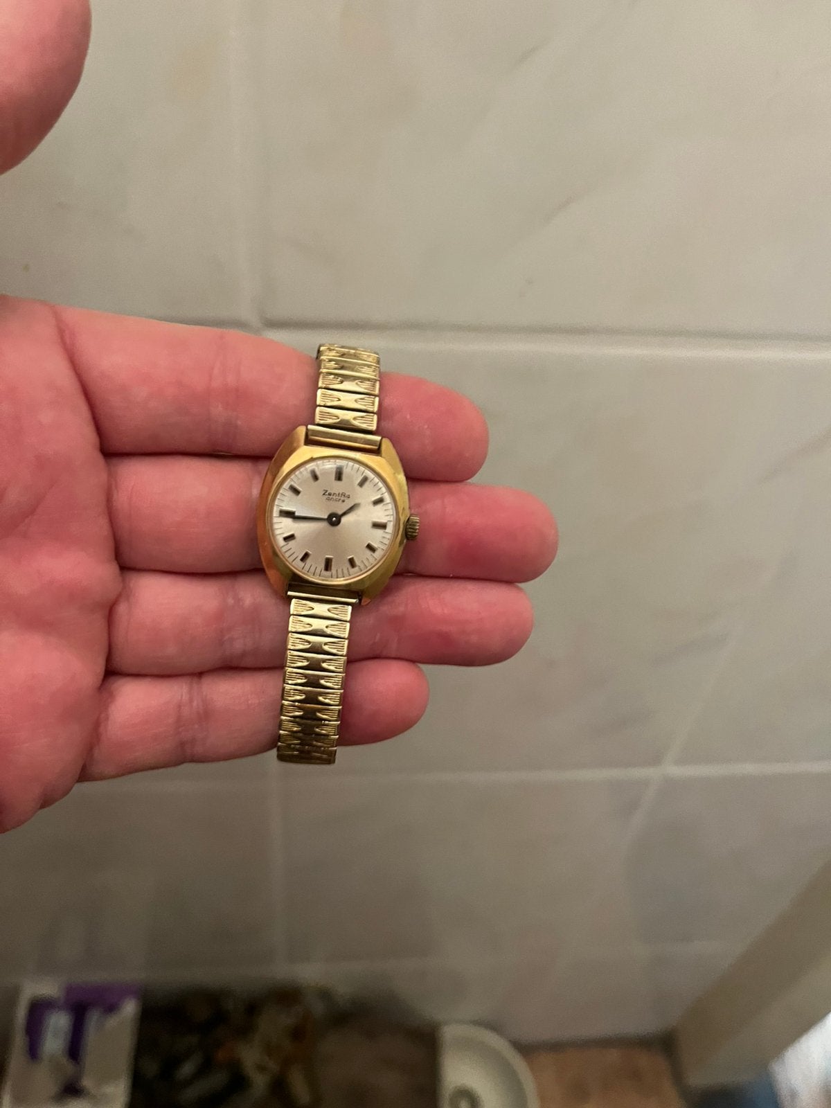 Vintage Zentra ancre dameshorloge, Ophalen of Verzenden, Overige merken