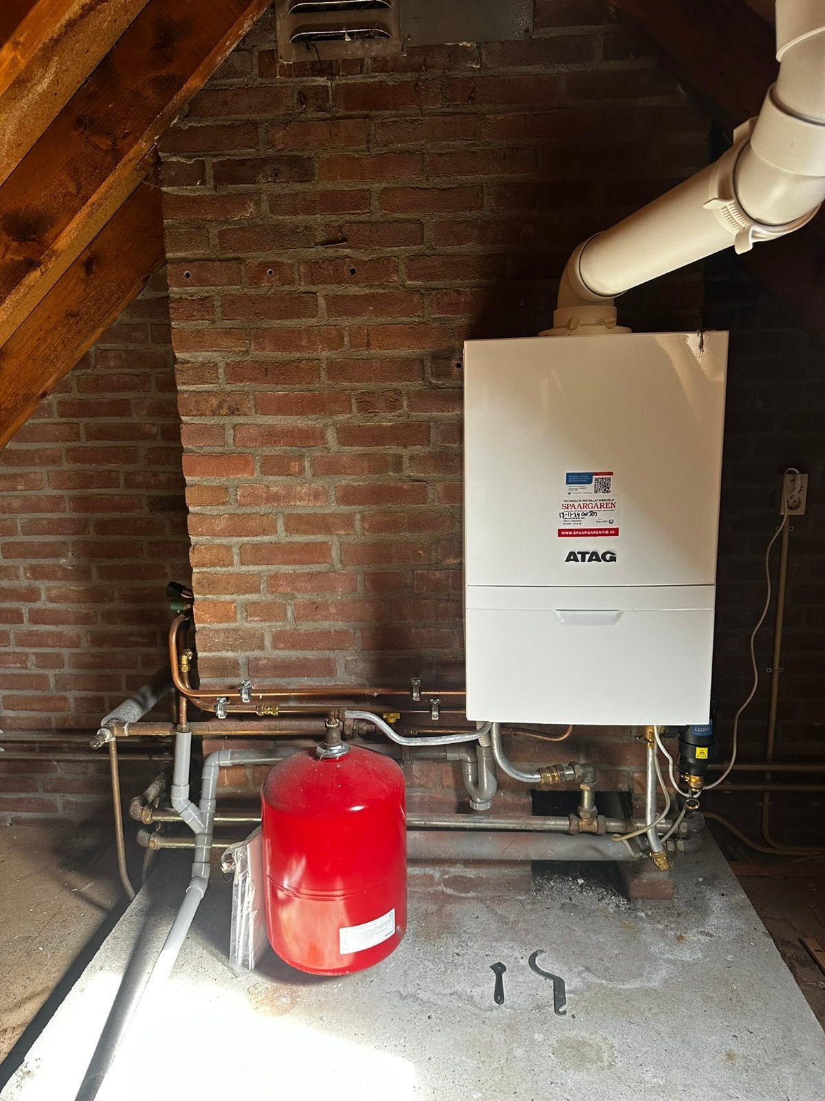 ATAG i36ECZ/ TY36E50H CW5 combiketel 2022 expansievat afvoer, Ophalen, 20 tot 100 liter, Geiser, Zo goed als nieuw