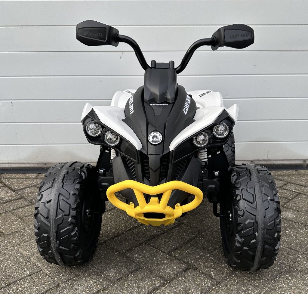 Kinder Accu Quad can-am 12v Rubberband -Leder zit NIEUW!, Nieuw