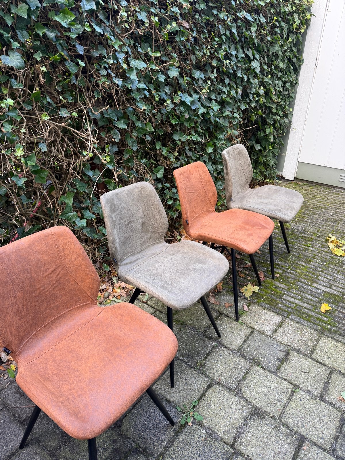 Set van 4 stoelen - Gebruikt maar zeer netjes, Huis en Inrichting, Ophalen, Gebruikt, Overige kleuren, Vier
