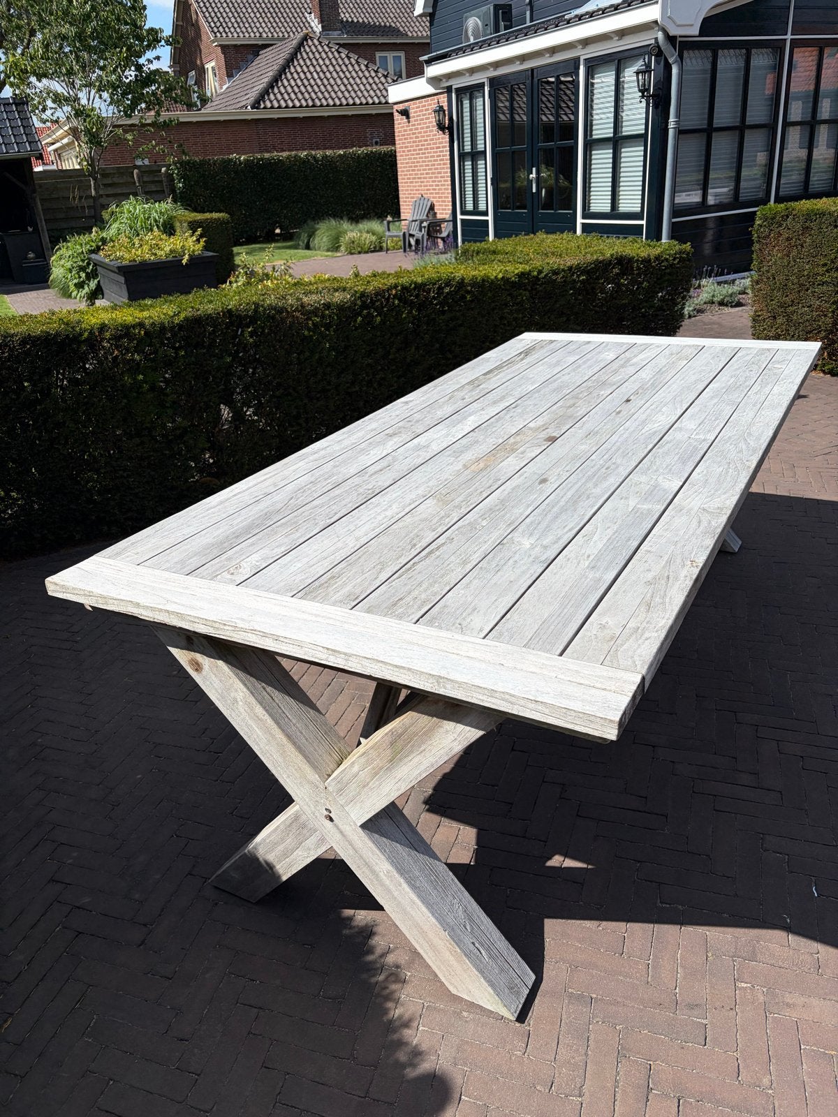 Robuuste Teakhouten Tuintafel - Supremo di Bellagio, Tuin en Terras, Tuintafels, Ophalen, Gebruikt, Rechthoekig, Teakhout