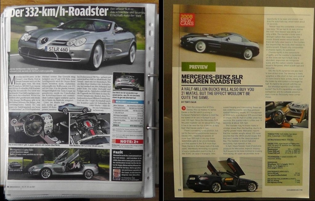 Mercedes SLR McLaren Roadster R199 ? 15x autotest lezen, Boeken, Ophalen, Gelezen, Mercedes