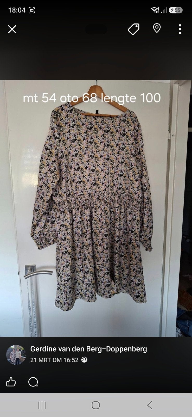 jurk mt 54, Ophalen of Verzenden, Zo goed als nieuw, Meerkleurig, Jurk