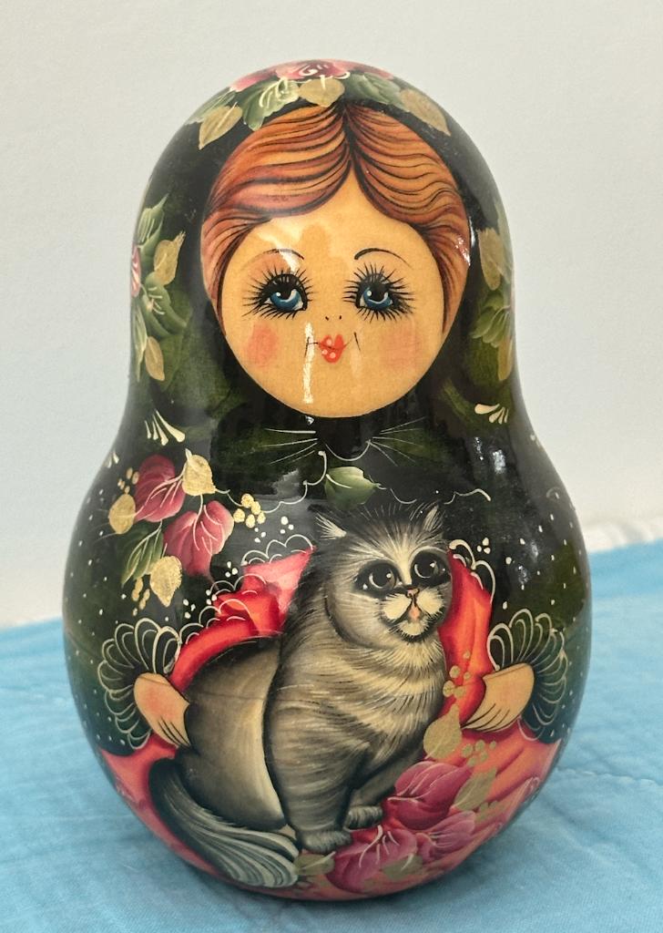 Lakminiatuur matroeska tuimelaar baboeska, babuska, matruska, Verzamelen, Poppetjes en Figuurtjes, Ophalen of Verzenden, Nieuw